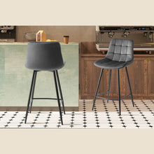 Chaise de comptoir Juta — Velours