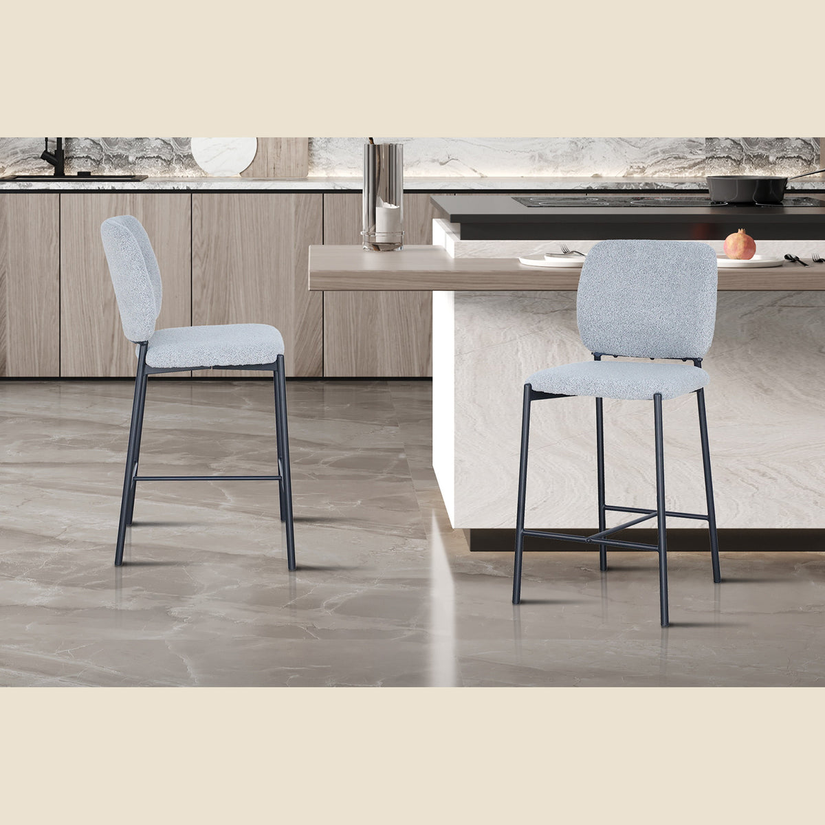 Chaise de comptoir Sophia — Tissu