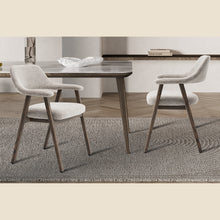 Chaise Coralie — Chêne massif et tissu