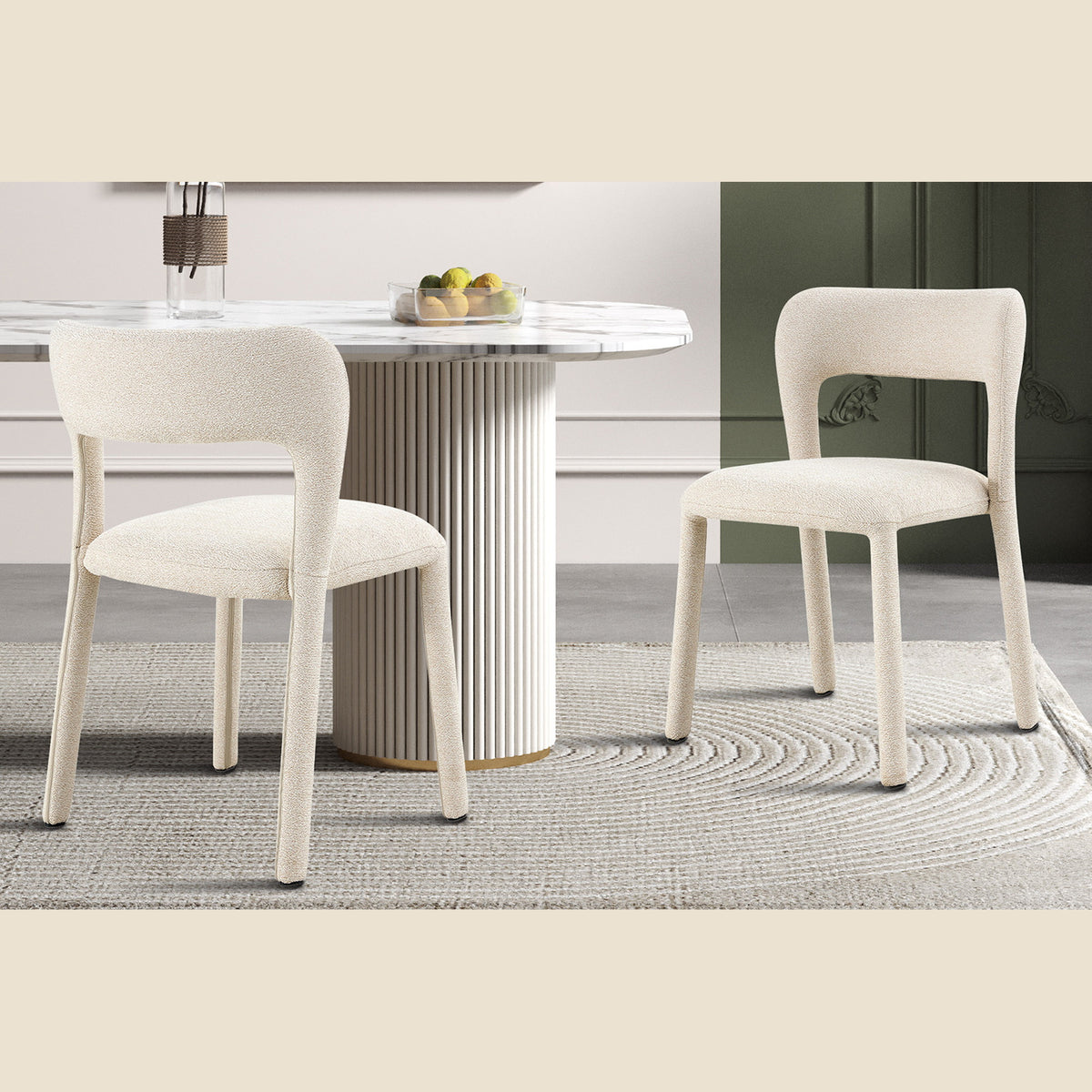 Chaise Elvas — Tissu, empilable