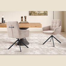 Chaise Luna — Velours côtelé, pivotante
