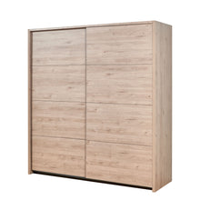 Armoire 2 portes coulissantes Viola CASTELLA 200 cm, finition chêne naturel CASTELLA