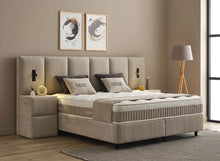 Lit Davis — Boxspring à coffres et tête de lit lumineuse