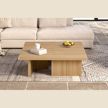 Table basse Arallo 120×120 — Travertin ou chêne