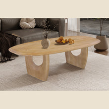 Table basse Braga — Ovale, bois de manguier massif