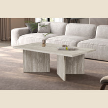 Table basse Litar — Effet travertin ou chêne