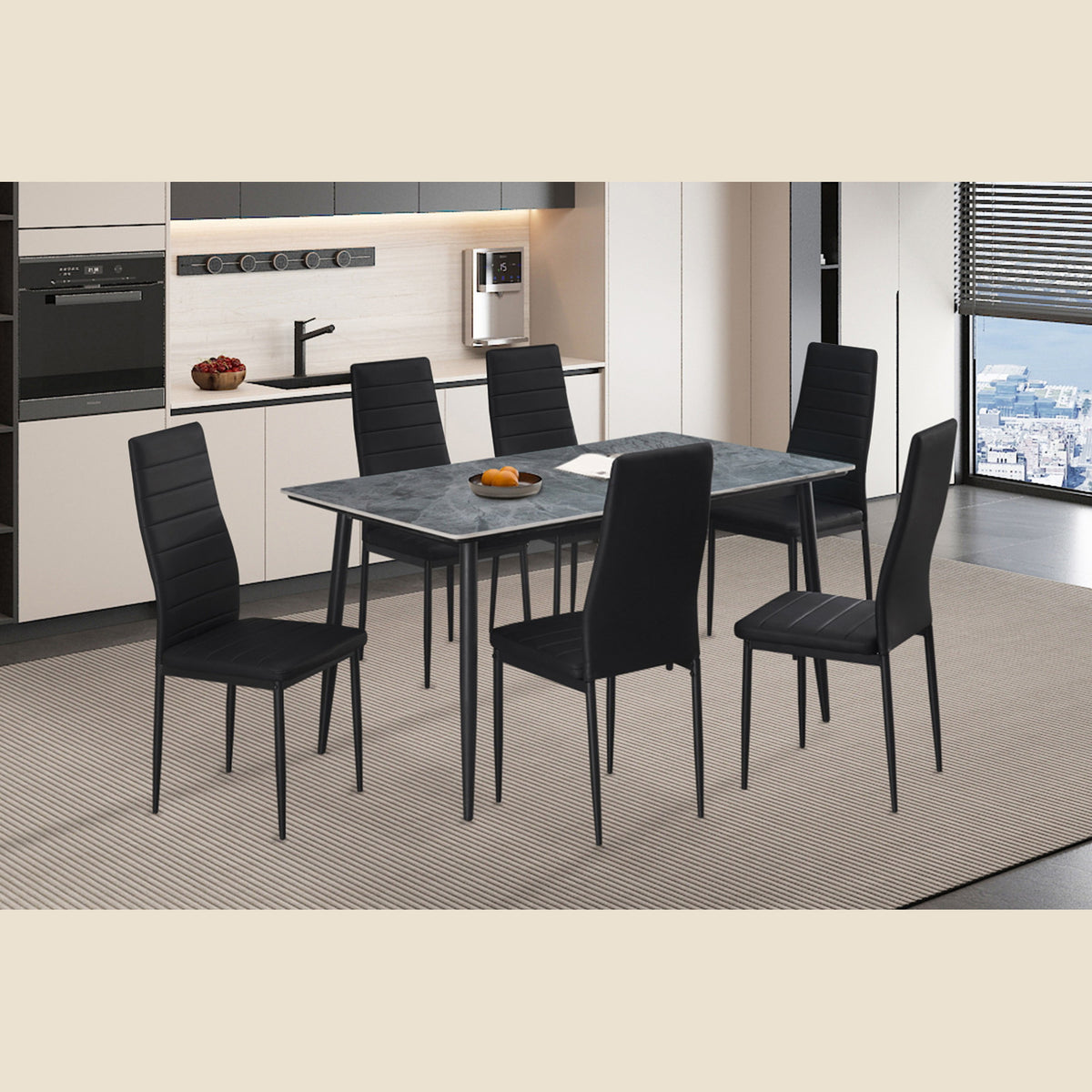 Table Kenzo — Pierre grise, 120 ou 140 cm