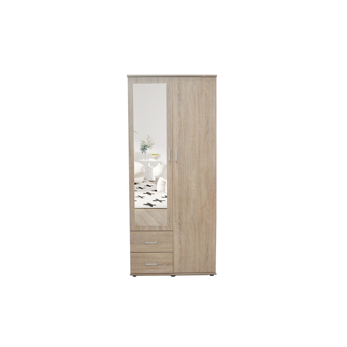 Armoire Marc — Portes battantes avec miroir