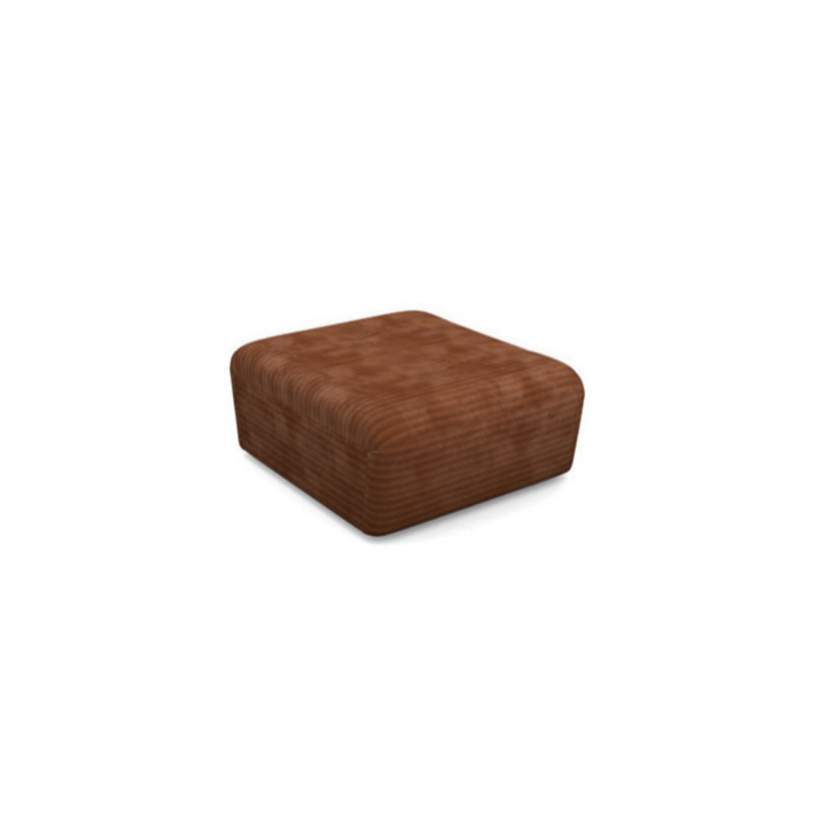 Pouf Proxy — Velours côtelé cognac