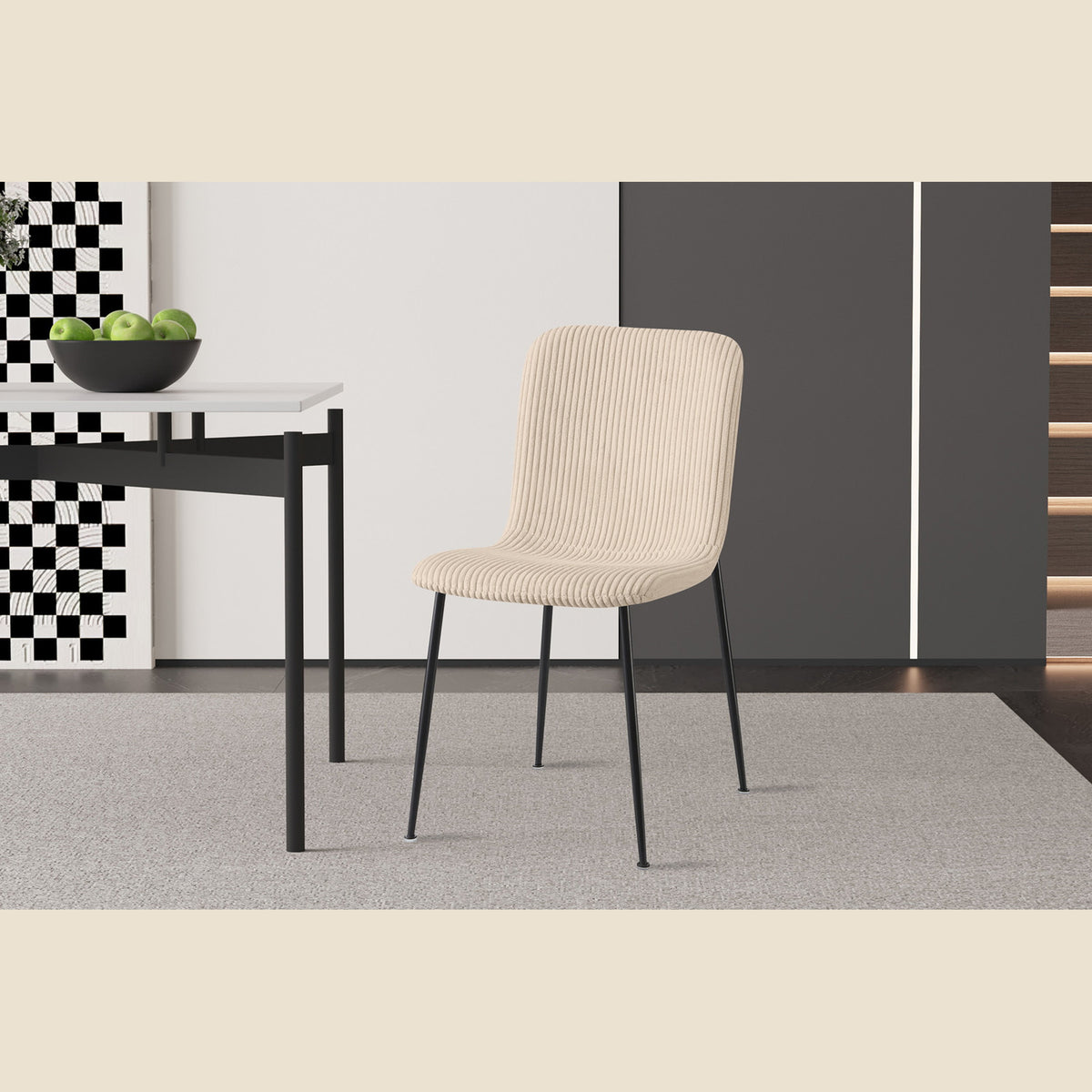 Chaise Alice — Bouclé ou velours côtelé
