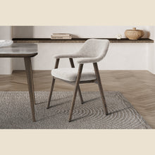 Chaise Coralie — Chêne massif et tissu