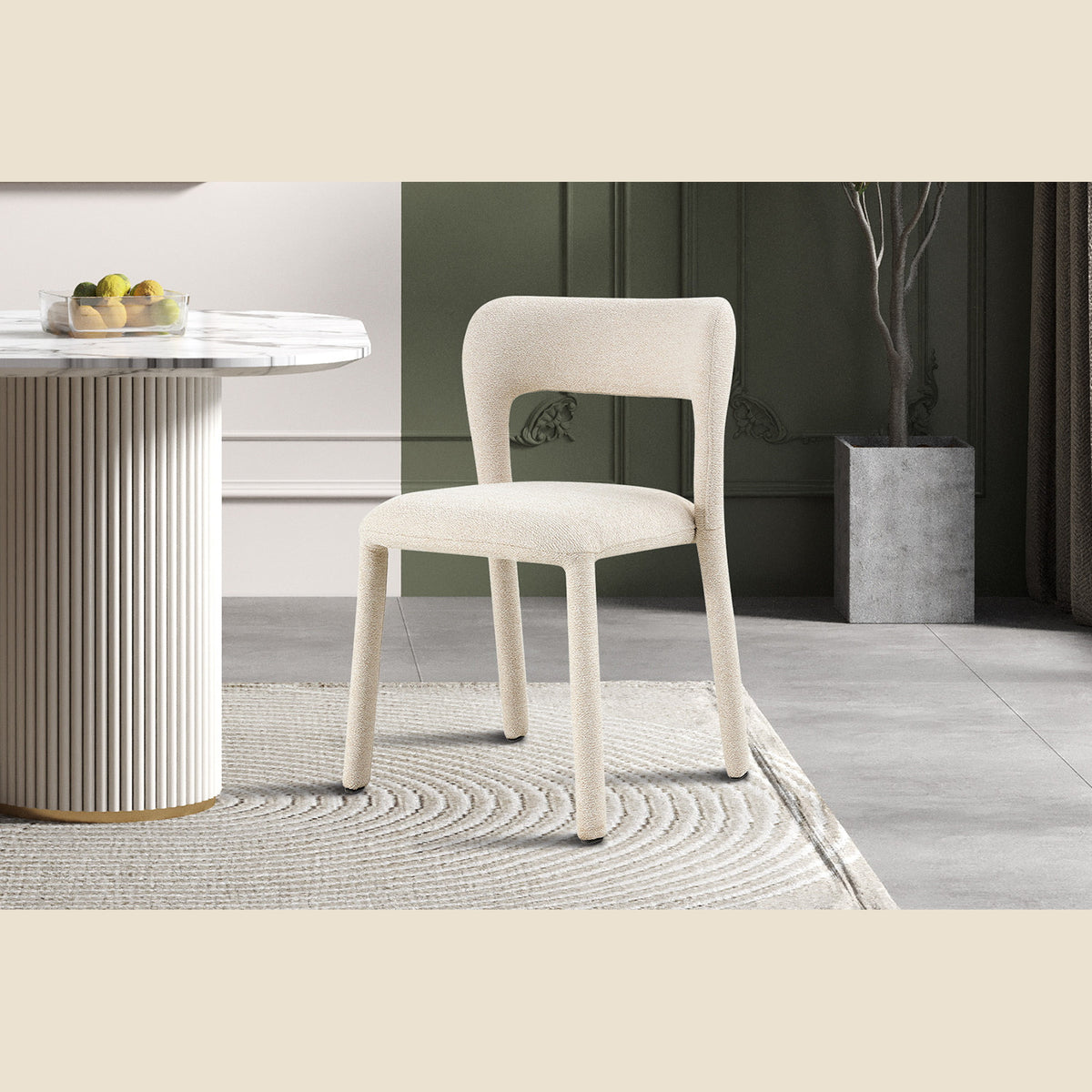 Chaise Elvas — Tissu, empilable