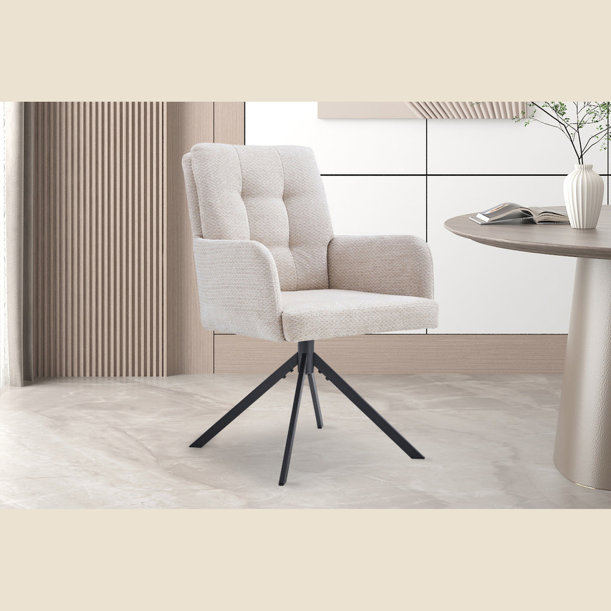 Chaise Granada — Tissu, pivotante