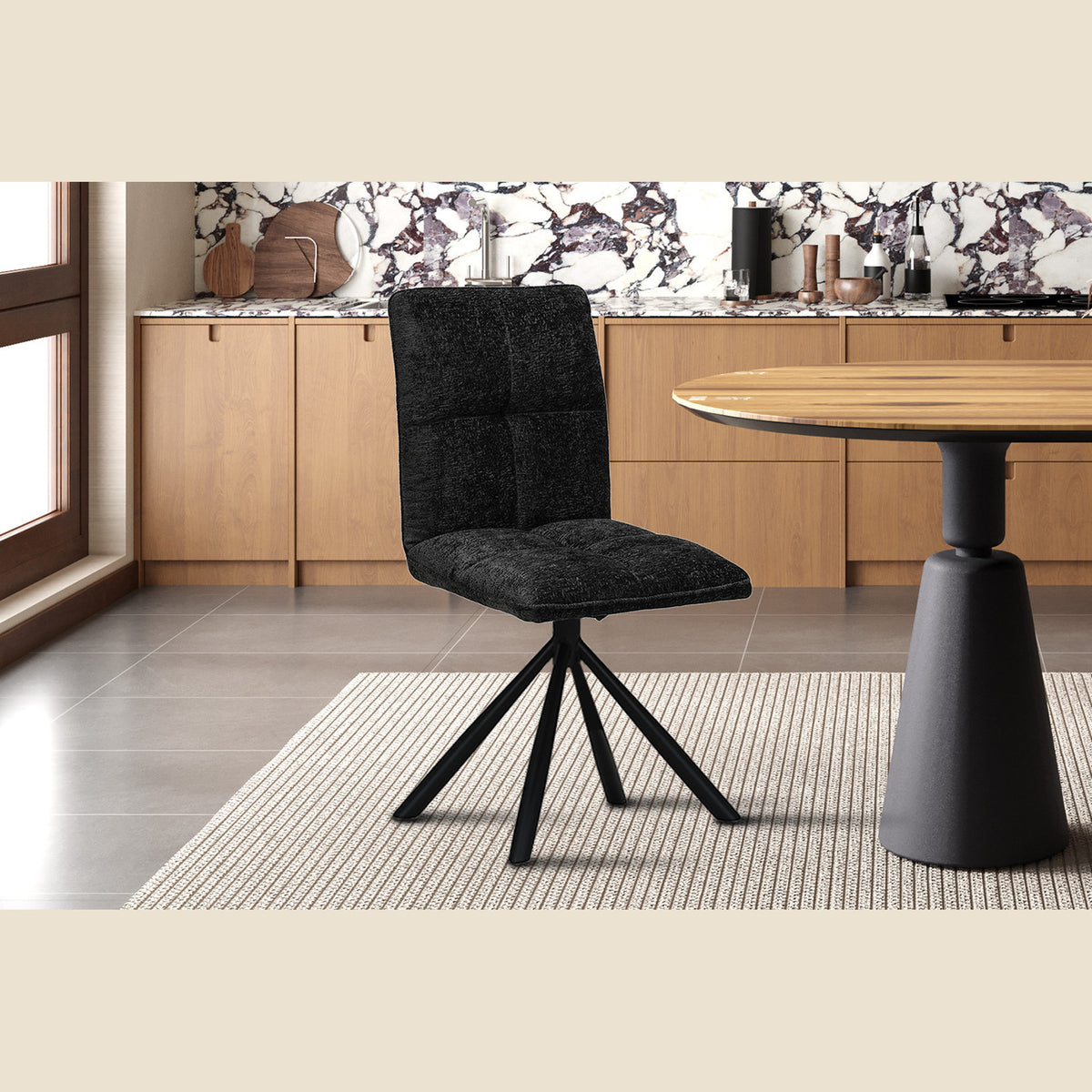 Chaise Jack — Tissu, pivotante