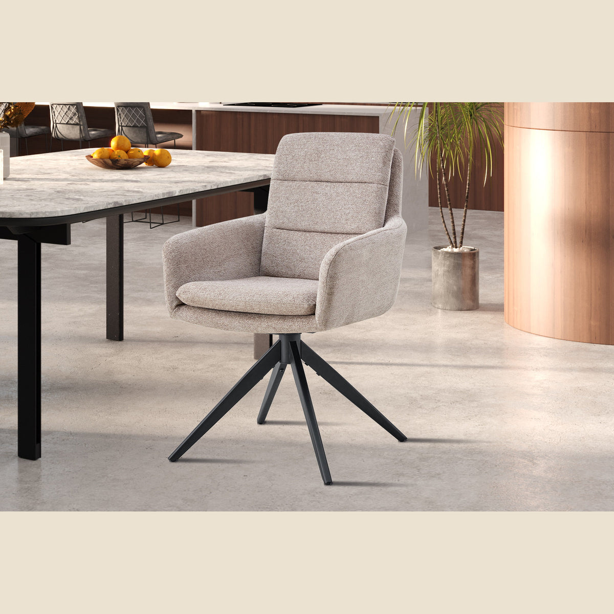 Chaise Lisold — Pivotante, avec accoudoirs