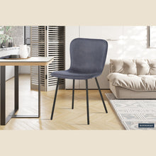 Chaise Susan — PU, taupe ou gris foncé