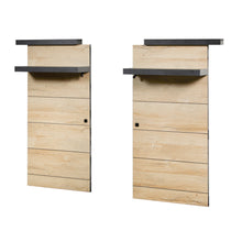 Paire de chevets suspendus Phaedra FRENCH OAK / NOX avec tablette LED intégrée