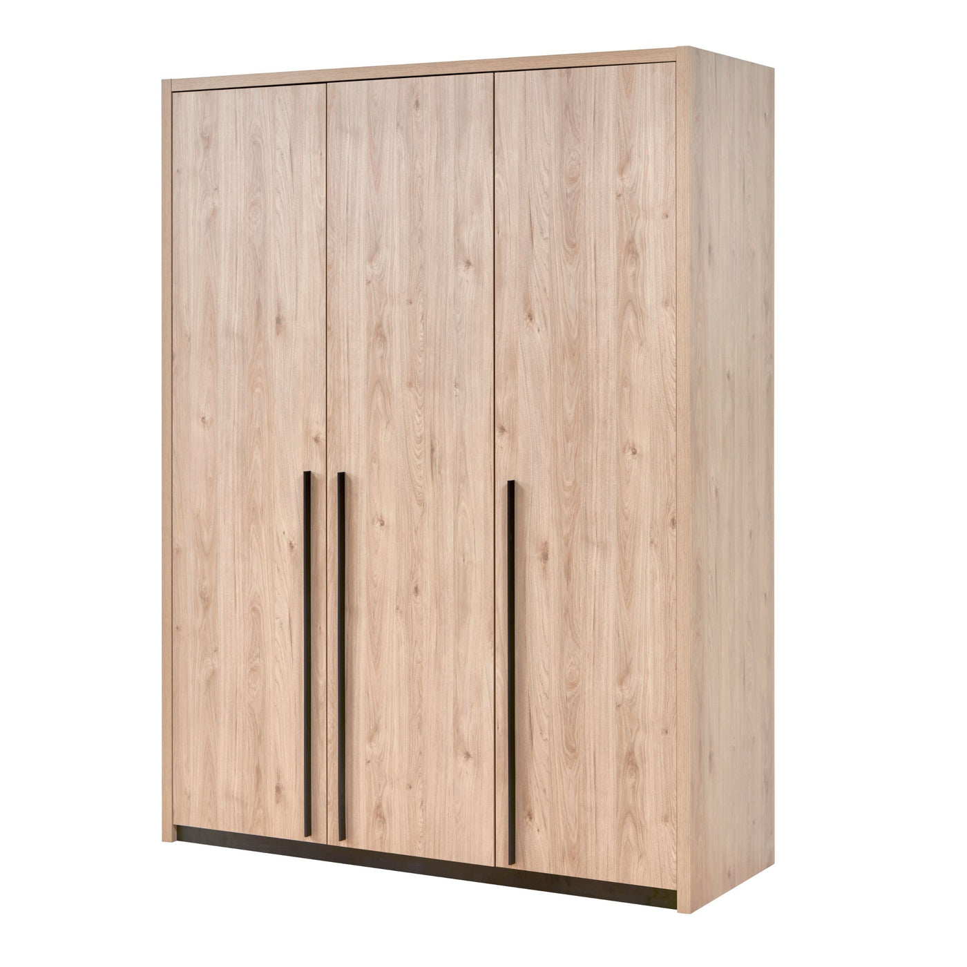 Armoire 3 portes battantes Viola CASTELLA 164 cm, poignées profilées noires