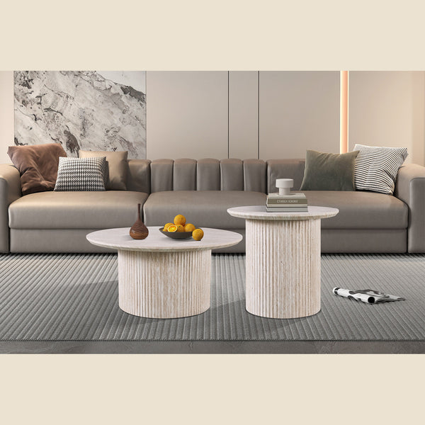 Table basse Lagos — Ronde, ovale ou plateau relevable