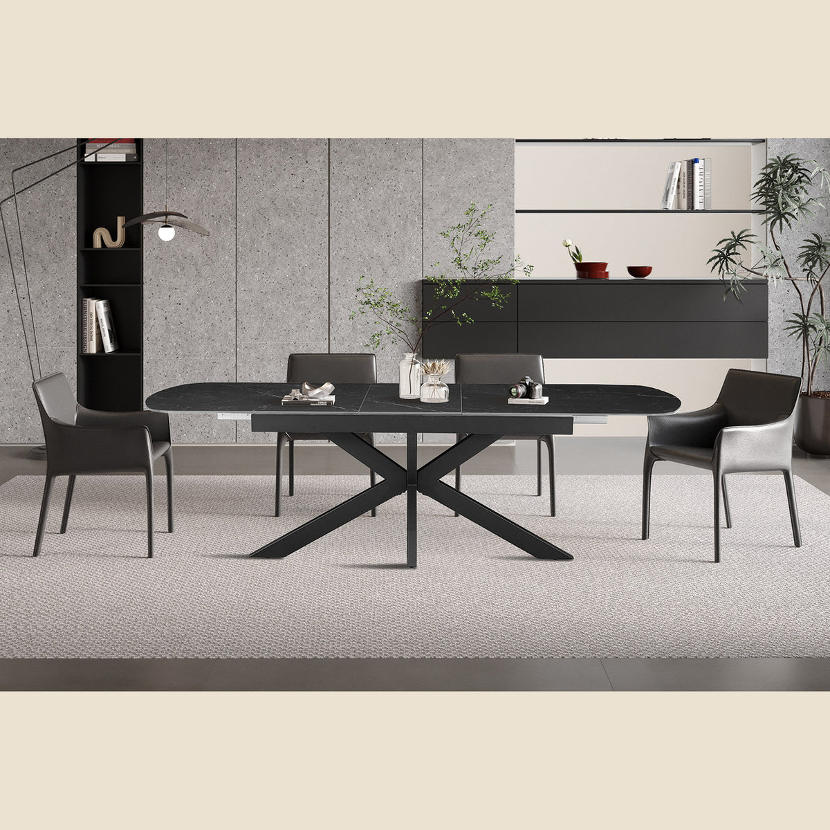 Table extensible Hestia — 180-220 cm, ovale danoise