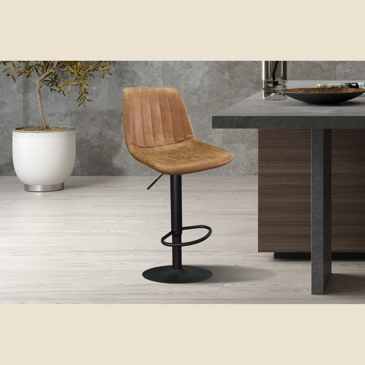 Tabouret de bar Barcelona — PU vintage
