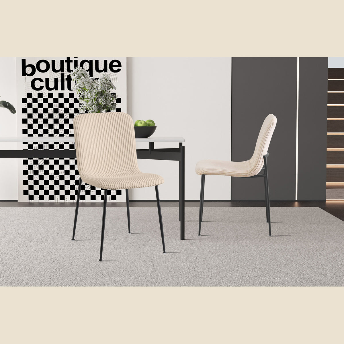 Chaise Alice — Bouclé ou velours côtelé