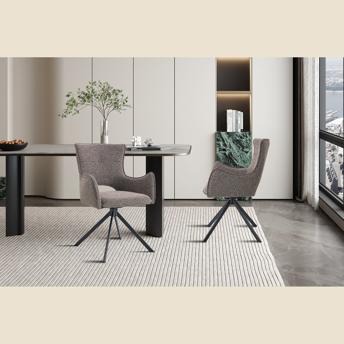 Chaise Billy pivotante — Tissu