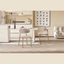 Chaise Coco — Tissu chiné, pied naturel, noyer ou gris
