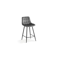 Chaise de comptoir Juta — Velours