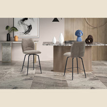 Chaise de comptoir Lara — Pivotante, tissu