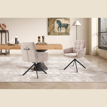 Chaise Luna — Velours côtelé, pivotante