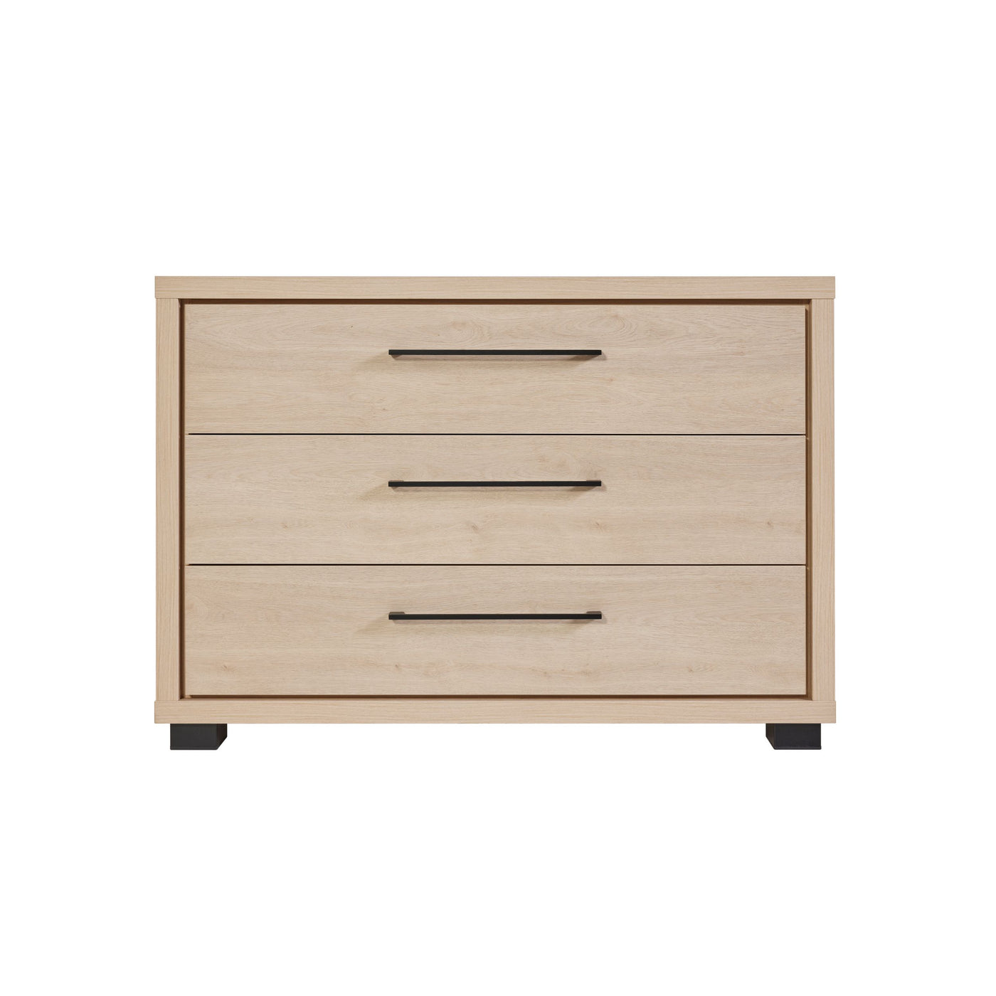Commode Udine 3 tiroirs URBAN OAK, vue de face