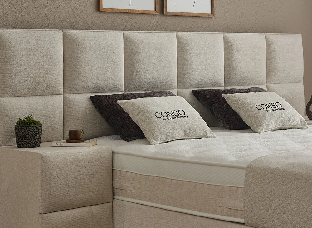Lit Conso — Boxspring à coffres de rangement