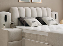 Lit Dream — Boxspring bouclé à coffres de rangement