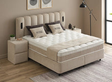 Lit Wind — Boxspring scandinave à coffres de rangement