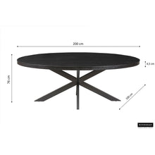Table Alexa — Bois de manguier, ovale 200 cm