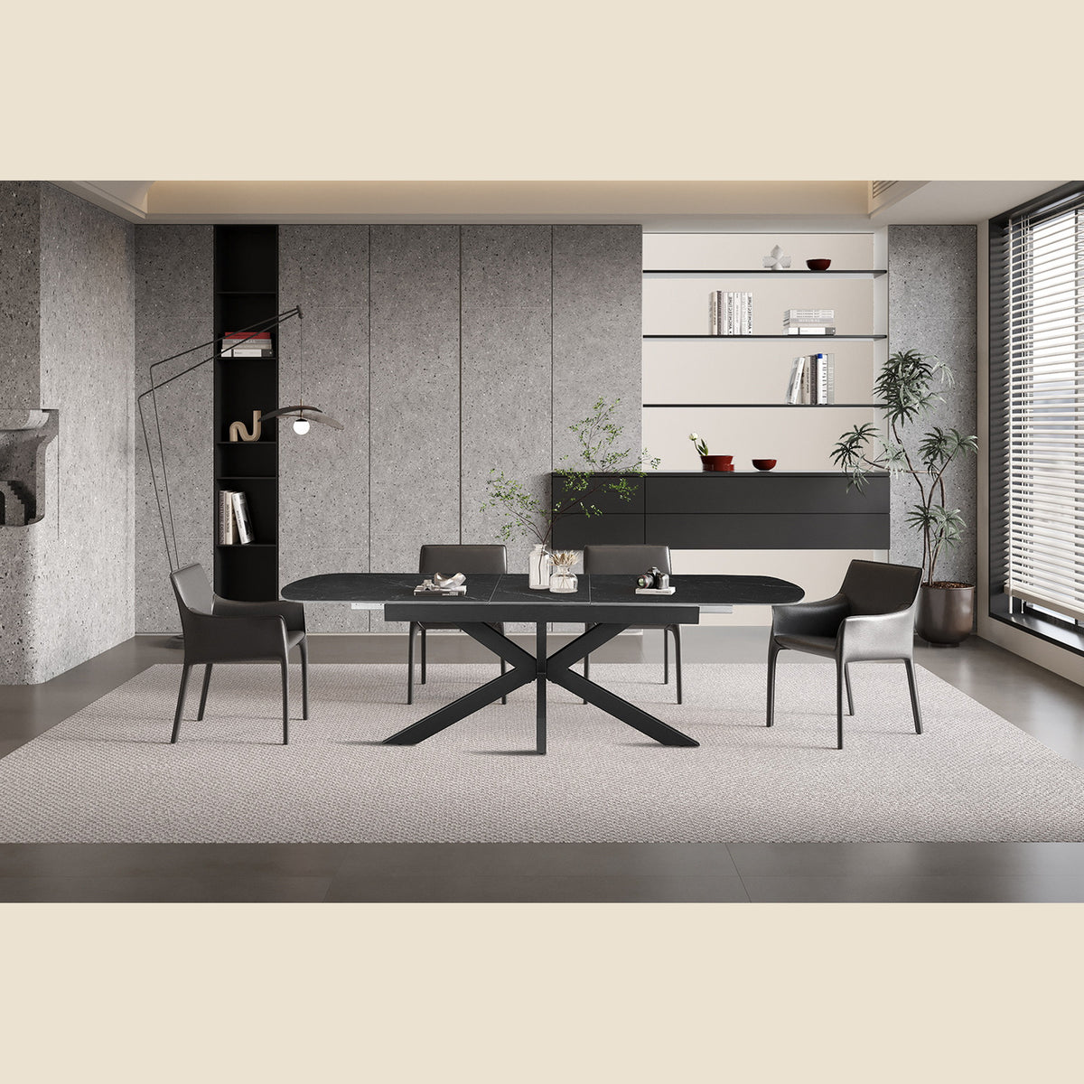 Table extensible Hestia — 180-220 cm, ovale danoise