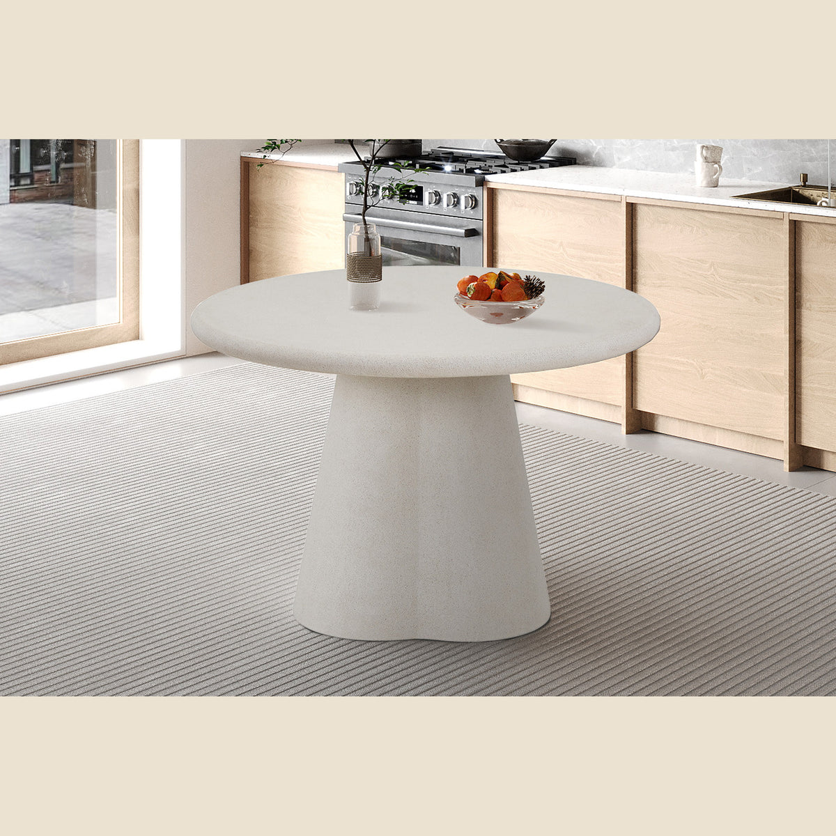 Table Faro — Effet ciment, organique ou ronde
