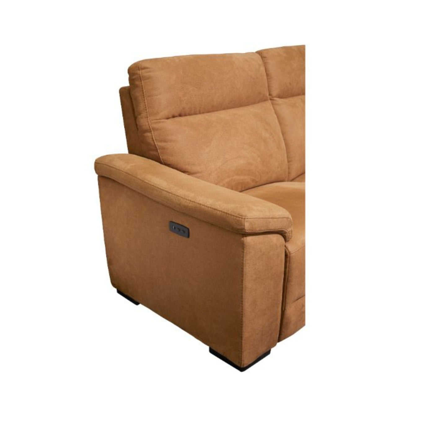 Panneau de commande relax électrique sur accoudoir Cognac