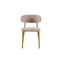 Chaise Coco — Tissu chiné, pied naturel, noyer ou gris