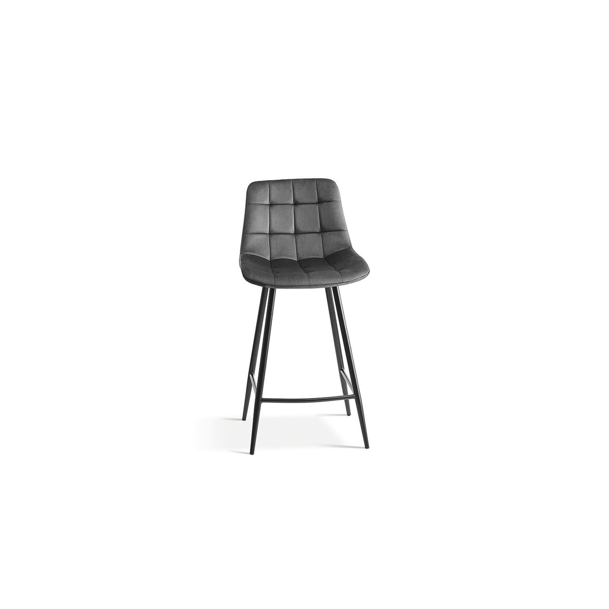 Chaise de comptoir Juta — Velours