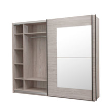 Intérieur armoire coulissante 200 cm Margot : étagères et tringle penderie, décor VALONIA