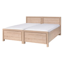 Lit double Viola CASTELLA 160/180 cm, tête de lit encadrée et pied de lit panneauté