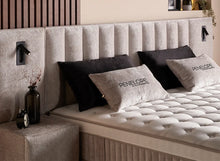 Lit Penelope — Boxspring coffre à liseuses intégrées