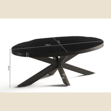 Table basse Madeira — Ovale, bois de manguier