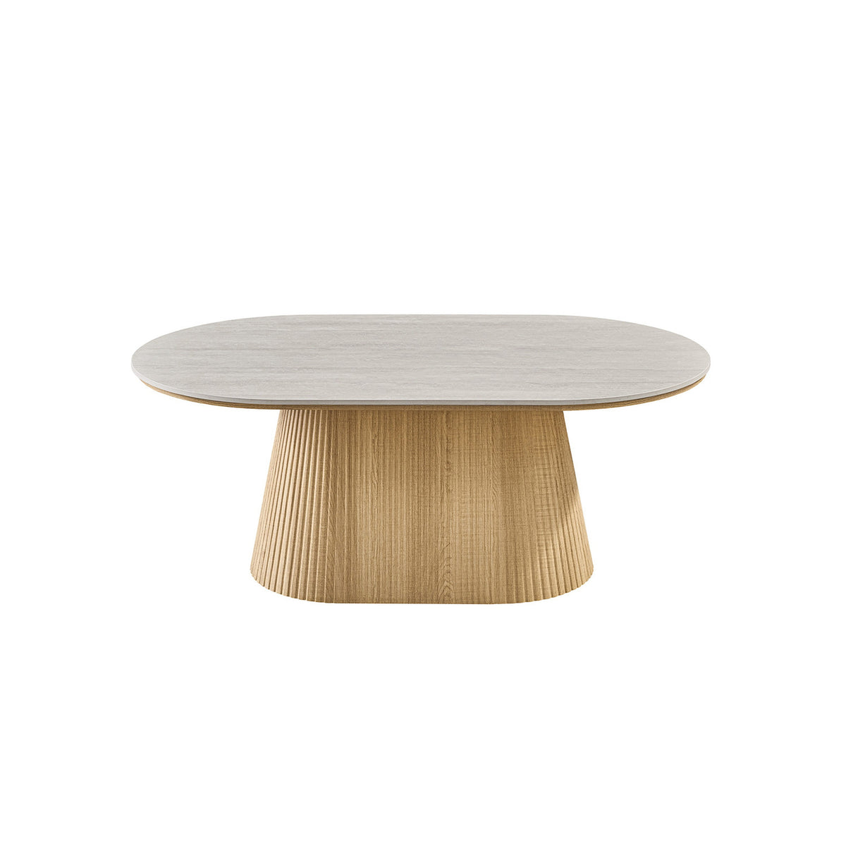 Table basse Vigo 120 cm — Plateau effet pierre