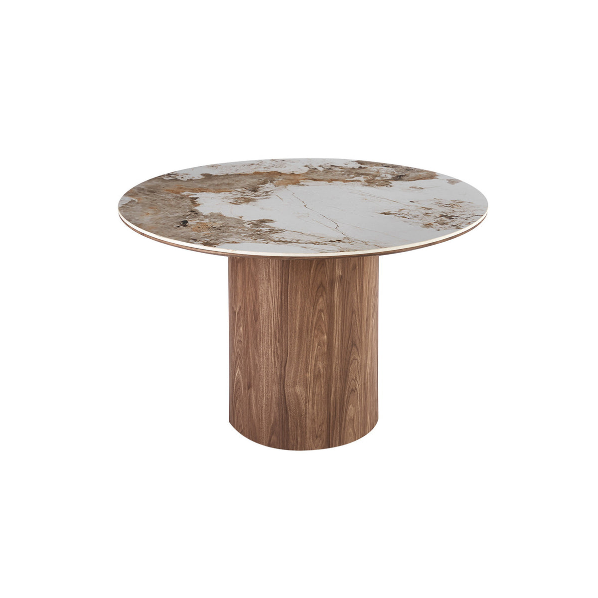 Table Evora — Pierre brillante, pied colonne