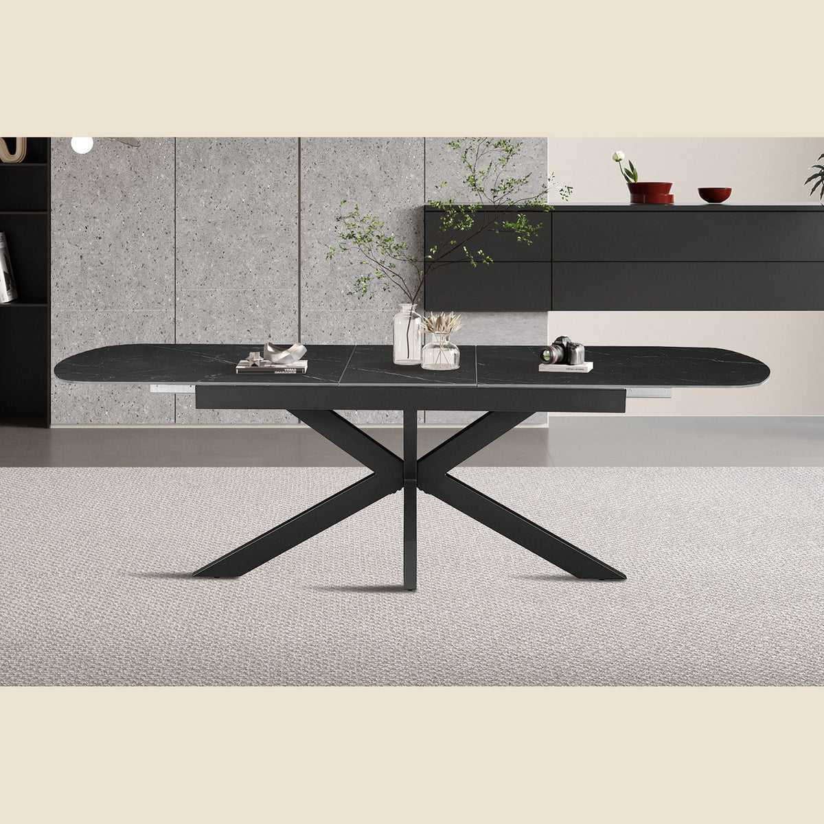 Table extensible Hestia — 180-220 cm, ovale danoise