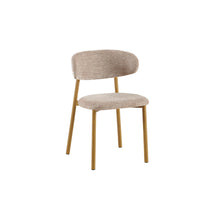Chaise Coco — Tissu chiné, pied naturel, noyer ou gris