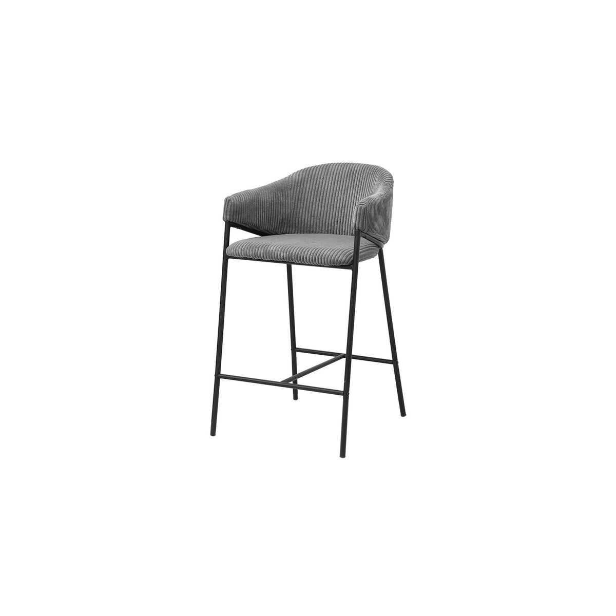 Chaise de comptoir Hugo — Velours côtelé